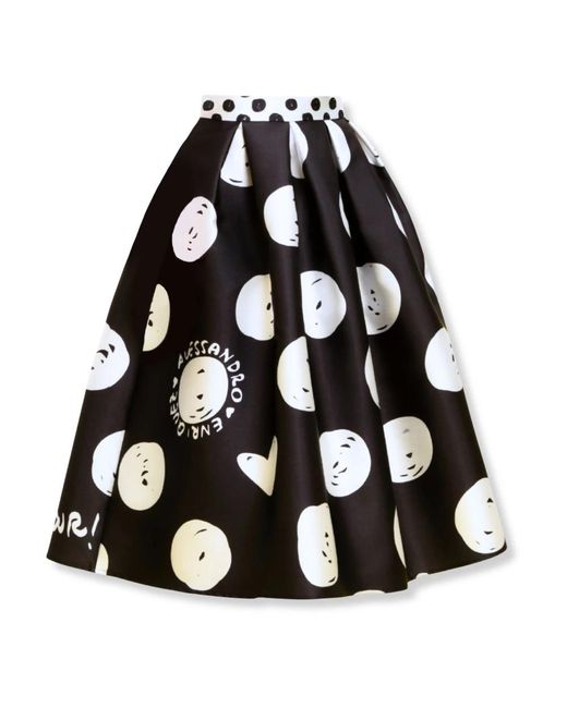 ALESSANDRO ENRIQUEZ Black Midi Skirts