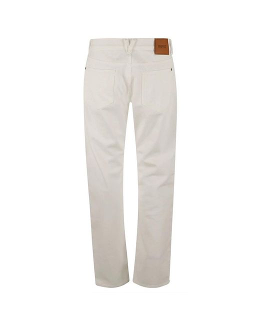 Versace Witte Denim Broek in het Gray voor heren