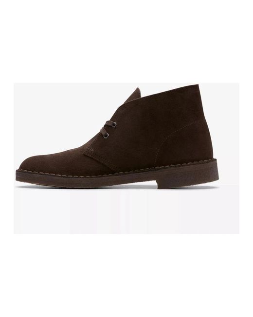 Clarks Brown Lace-Up Boots for men