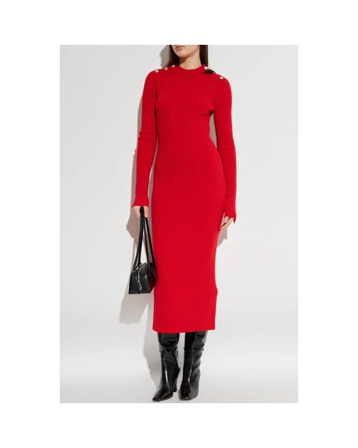 Sportmax Knitted Dresses in Red | Lyst