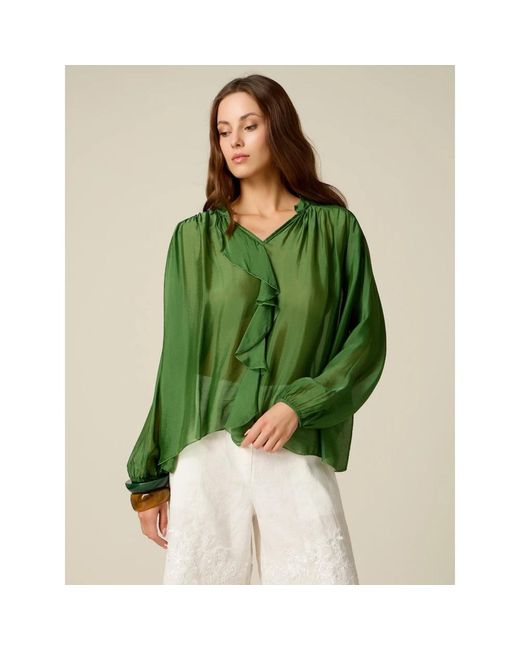 Blouses Oltre de color Green