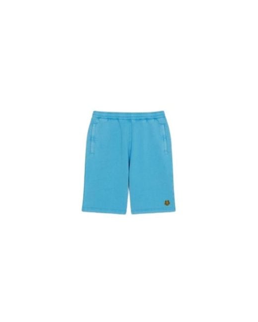 KENZO Tiger Crest Shorts in het Blue voor heren