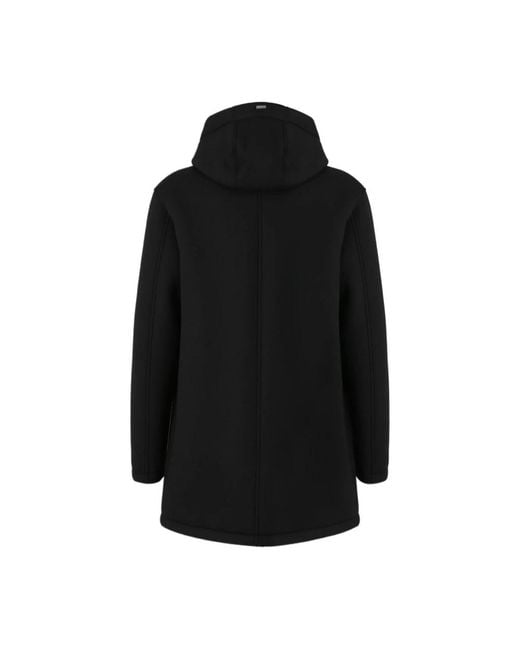 Herno Black Single-Breasted Coats for men
