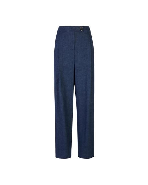 Eleventy Blue Straight Trousers