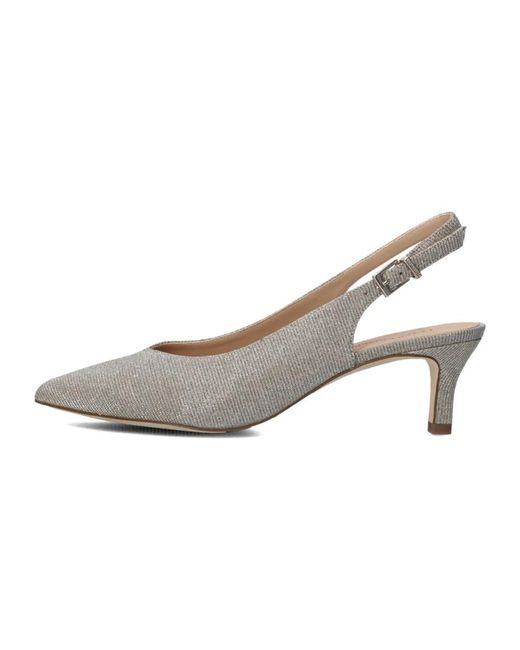 Peter Kaiser Gray Elegante Slingback Pumps