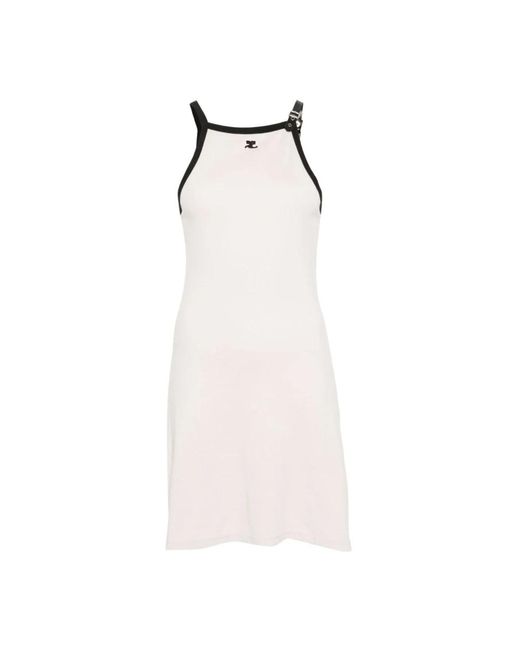 Courreges Natural Short Dresses