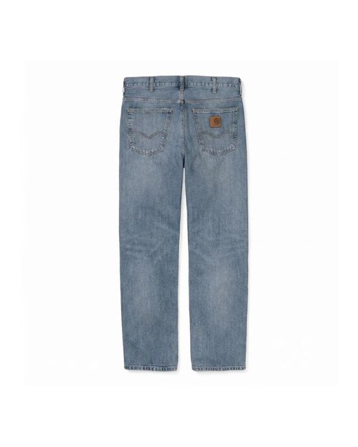 Carhartt Blue Straight Fit Jeans for men