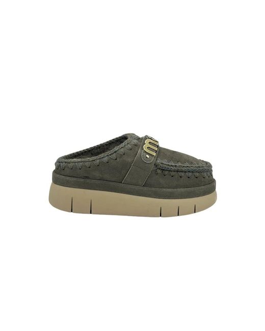 Mou Schoenen ,Groen ,Wol Bounce Clog in het Green