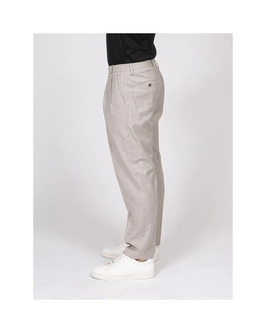 BRIGLIA Gray Suit Trousers for men