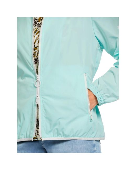 Marc Cain Leichte Outdoor-Jacke mit Kapuze in Blau | Lyst DE