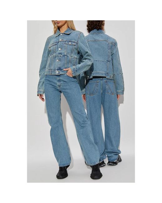 Vetements Denim Jas in het Blue