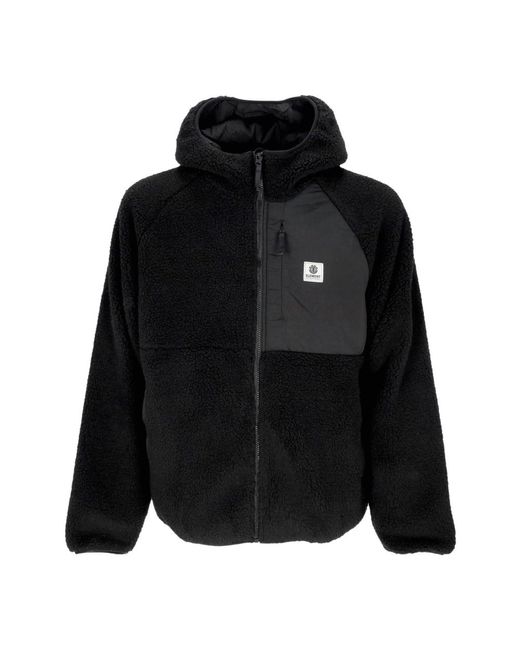 Element Black Faux Fur & Shearling Jackets for men