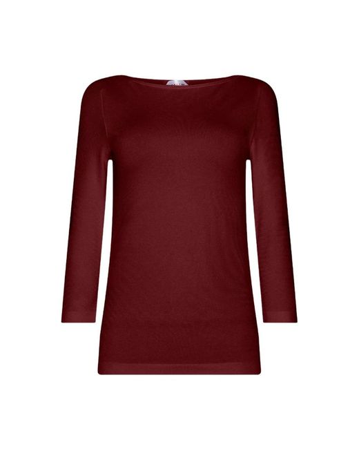 Wolford Bordeaux Boothals Trui in het Red