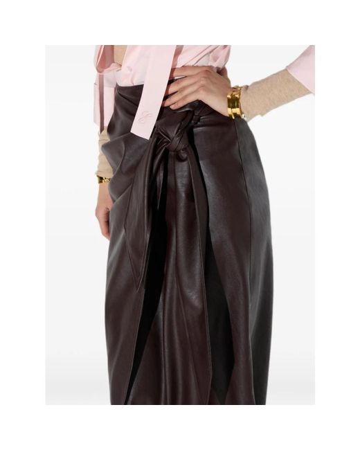 Elisabetta Franchi Brown Leather Skirts