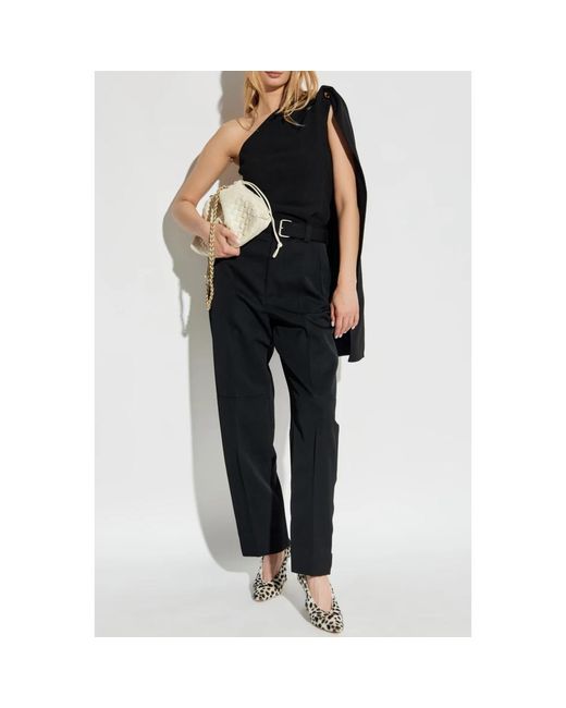 Bottega Veneta Black Straight Trousers