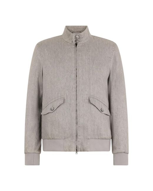 Herno Gray Bomber Jackets for men