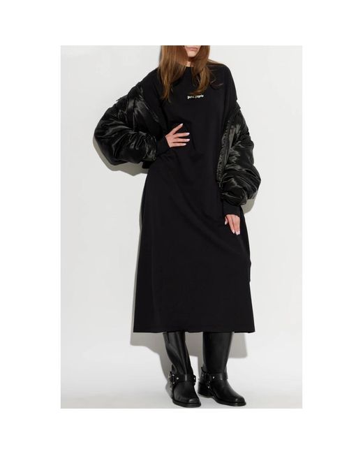 Palm Angels Black Midi Dresses
