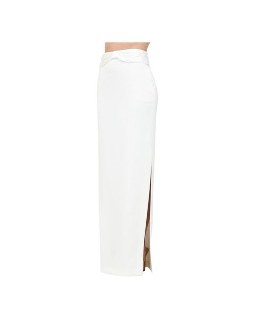 Maxi Skirts Elisabetta Franchi de color White