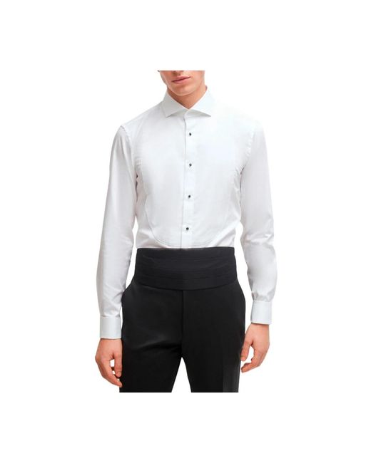 Boss White Formal Shirts for men