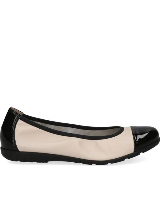 Caprice Brown Ballerina Shoes