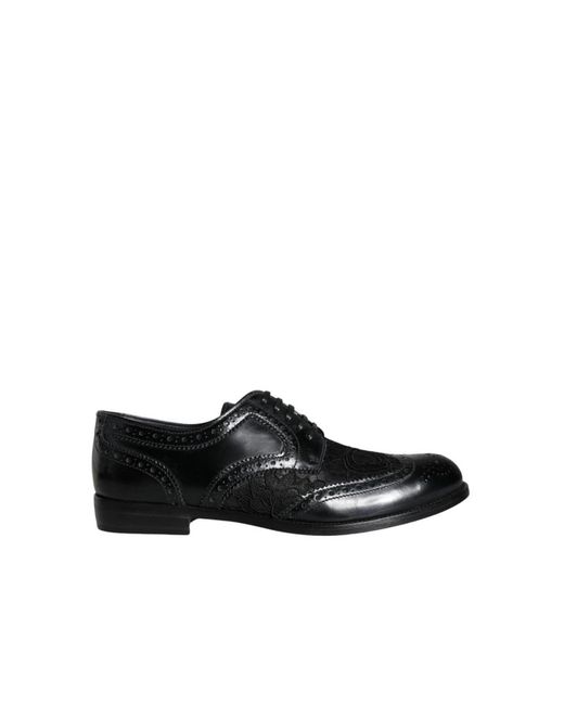Dolce & Gabbana Black Laced Shoes