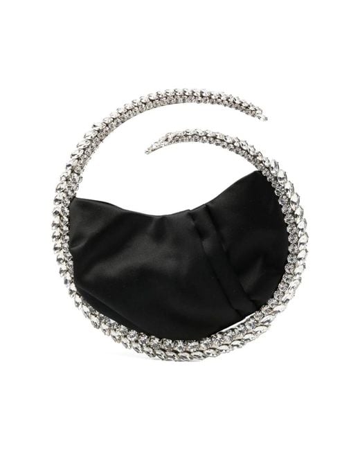L'ALINGI Black Schwarze Tasche Mit Kristallverschluss