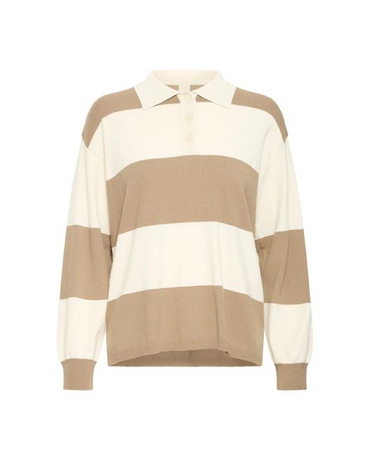 Ichi Ihboston Pullover in het Natural