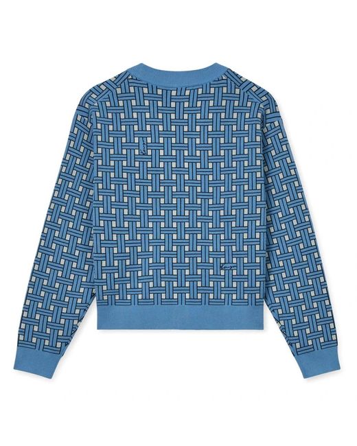 KENZO Truien & Vesten ,Blauw ,Geweven Cardigan Sweater in het Blue