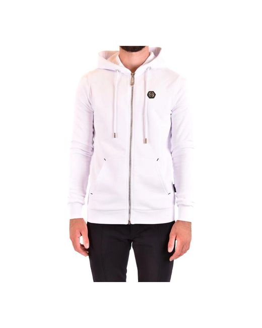 Philipp Plein White Zip-Throughs for men