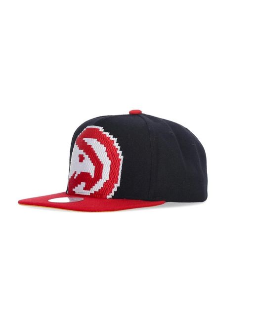 Mitchell & Ness Accessoires ,Veelkleurig ,Wol Nba 8-Bit Atlanta Hawks Snapback Pet in het Red voor heren