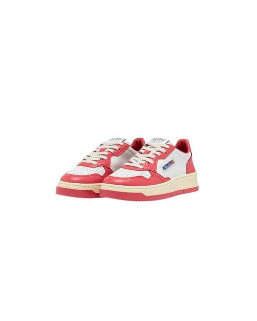 Autry Pink Zweifarbige Sneakers Mit Gepolstertem Kragen