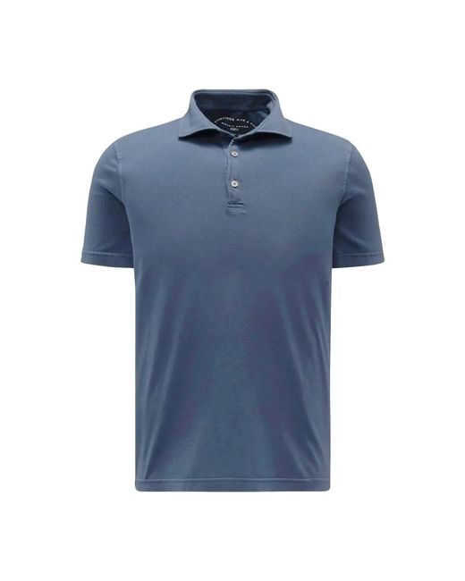 Fedeli Blue Polo Shirts for men