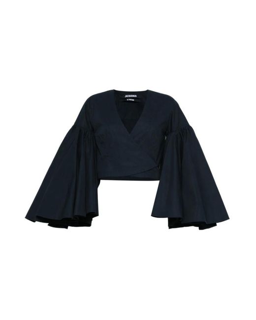 Jacquemus Paysan Wrap Top in het Blue