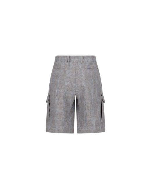 Herno Shorts Patch Pockets Zipper + Buttons Unlined in het Gray voor heren