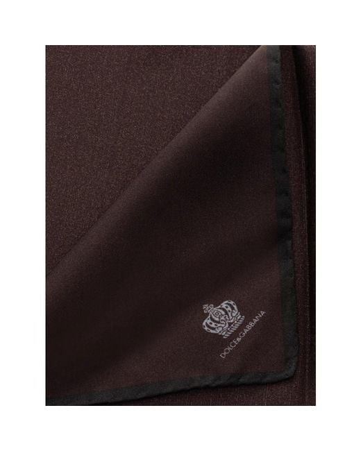 Dolce & Gabbana Brown Silky Scarves for men