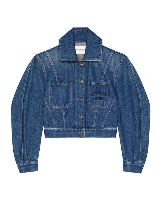 Givenchy Jassen ,Blauw ,Katoen Cocoon Jacket in het Blue