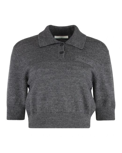 Givenchy Gray Round-Neck Knitwear