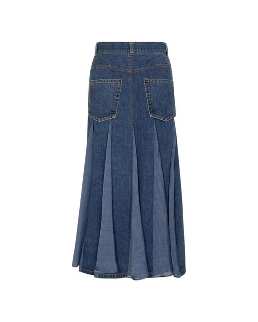 Sacai Blue Denim Skirts