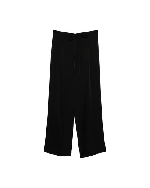 Rohe Zwarte Stropdas-Taille Broek Rechte Zoom in het Black