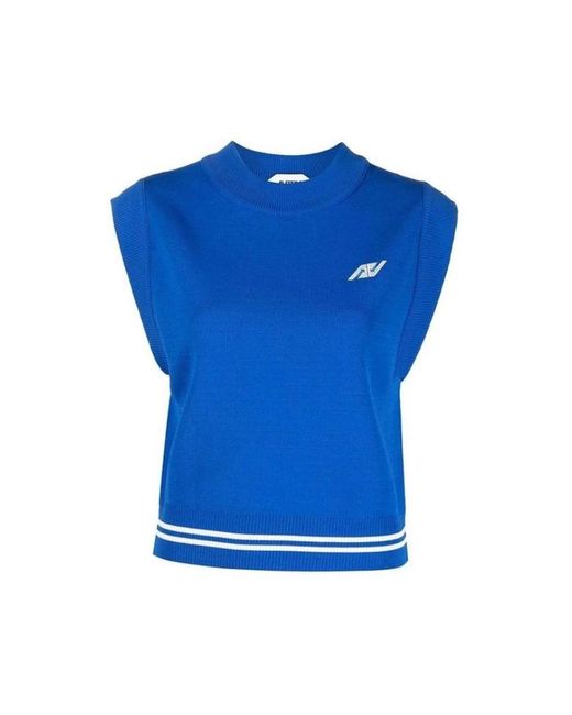 Autry Blue Round-Neck Knitwear