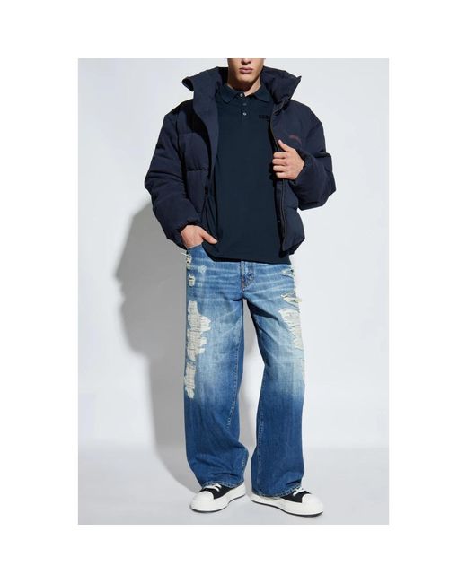 DSquared² Jassen ,Blauw ,Katoen Pufferjack Met Logo in het Blue voor heren