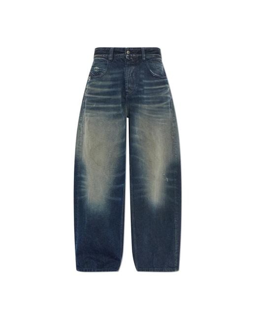 DIESEL Men's Blue Wide Jeans