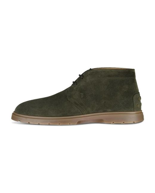 Tod's Green Lace-Up Boots for men