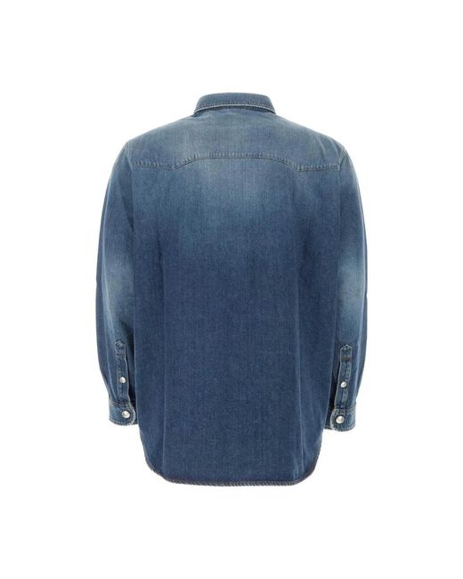 Burberry Blue Denim Shirts for men