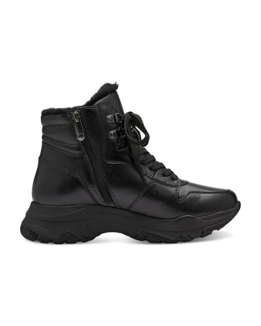 Lace-Up Boots Marco Tozzi de color Black