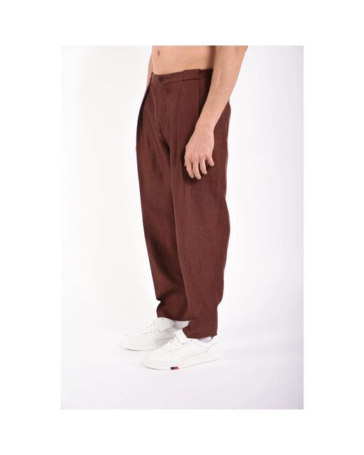 BRIGLIA Red Suit Trousers for men