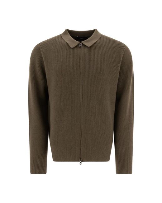 Vince Grüner Strickpullover Reißverschluss Kragen in Green für Herren