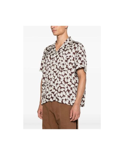 Bode Short Sleeve Shirts in White for Men Lyst UK