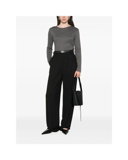 Max Mara Gray Long Sleeve T-Shirts