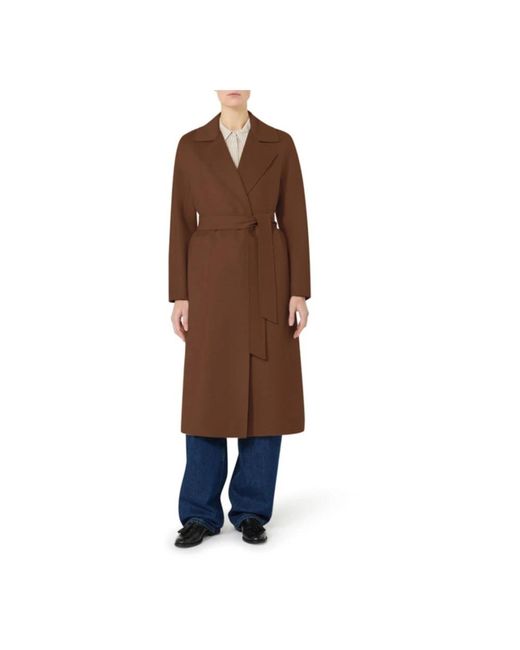 Max Mara Brown Belted Coats